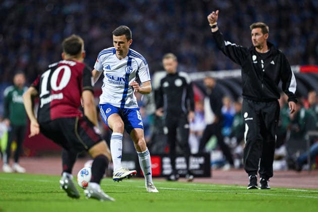 09 05 2026, Football, 2 Bundesliga, Season 2025 2026, Matchday 32, 1 FC Nürnberg FC Schalke 04, Ron Schallenberg FC Schalke 04 xRHR PHOTO YYx Copyright: KROEGER RHR-FOTOx RHR-FOTO YY