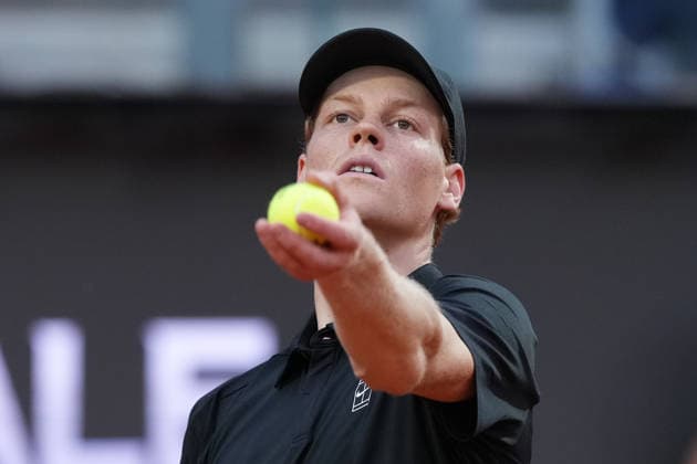 Jannik Sinner of Italy during the match against Sebastian Ofner of Austria at the Internazionali BNL d Italia 2026 tennis tournament at Foro Italico in Rome (Italy) on May, 9, 2026. AntoniettaxBaldassarre