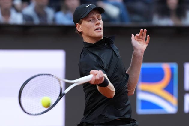 Jannik Sinner of Italy during the match against Sebastian Ofner of Austria at the Internazionali BNL d Italia 2026 tennis tournament at Foro Italico in Rome (Italy) on May, 9, 2026. AntoniettaxBaldassarre
