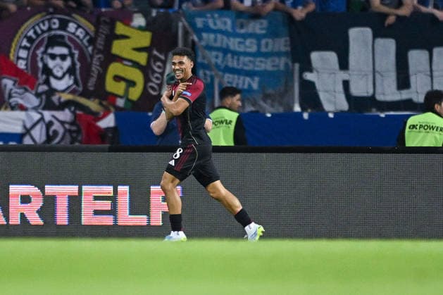 09 05 2026, Football, 2 Bundesliga, Season 2025 2026, Matchday 32, 1 FC Nürnberg FC Schalke 04, Henri Koudossou 1 FC Nürnberg celebrates the goal for 2 0, xRHR PHOTO YYx Copyright: KROEGER RHR-FOTOx RHR-FOTO YY