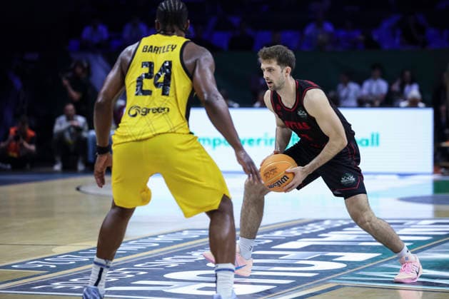 May 9, 2026, Badalona, Barcelona, Spain: Augustas Marciulionis of Rytas Vilnius in action during the Final Four Basketball Champions League Final basketball match played between AEK BC and Rytas Vilnius at Palau Olimpic Badalona on May 09, 2026 in Badalona, Barcelona, Spain. AEK BC V Rytas Vilnius - Final Four Basketball Champions League - Badalona 2026 Final  - ZUMAa181 20260509_zaa_a181_487 Copyright: xJavierxBorregox