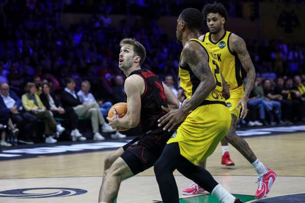 May 9, 2026, Badalona, Barcelona, Spain: Augustas Marciulionis of Rytas Vilnius in action during the Final Four Basketball Champions League Final basketball match played between AEK BC and Rytas Vilnius at Palau Olimpic Badalona on May 09, 2026 in Badalona, Barcelona, Spain. Badalona Spain - ZUMAa181 20260509_zaa_a181_488 Copyright: xJavierxBorregox