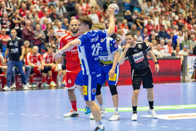 DAIKIN Handball Bundesliga, Kassel, MT Melsungen vs ThSV Eisenach, Rothenbach Halle Kassel 09 05 2026 DAIKIN Handball Bundesliga, Kassel, Germany 09 05 2026 Felix Aellen ThSV Eisenach, 22 on the ball, Handball BundesligaL, Match of MT Melsungen vs ThSV Eisenach, Rothenbach Halle Kassel Copyright: xBEAUTIFULxSPORTS Freudensteinx