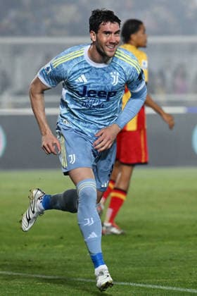 Ci Lecce 09 05 2026 - campionato di calcio serie A Lecce-Juventus foto Carmelo Imbesi Image nella foto: esultanza gol Dusan Vlahovic 
