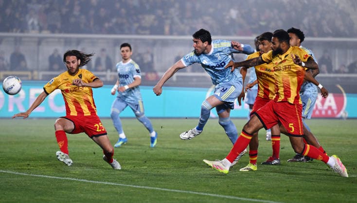 Ci Lecce 09 05 2026 - campionato di calcio serie A Lecce-Juventus foto Carmelo Imbesi Image nella foto: gol Dusan Vlahovic 