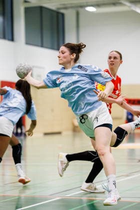 2 Handball Bundesliga Women 1 FSV Mainz 05 TSV Bayer 04 Leverkusen, Mainz, 09 05 2026 Dana Gruner TSV Bayer 04 Leverkusen, 3 in the throw match from matchday 27 of the ALSCO Handball 2 Bundesliga Women between 1 FSV Mainz 05 and TSV Bayer 04 Leverkusen in Mainz on 15 11 2025 Copyright: xBEAUTIFULxSPORTS Hahnex