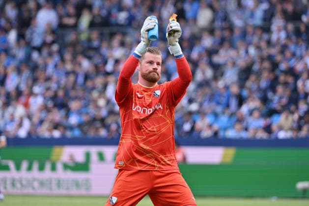 Goalkeeper Timo Horn VfL Bochum 09 05 2026, Soccer 2 Bundesliga, Season 2025 2026, 33 Matchday, VfL Bochum Hannover 96 1 1 DFL regulations prohibit any use of photographs as image sequences and or quasi video Bochum Vonovia Ruhrstadion Nordrhein Westfalen Germany Team2