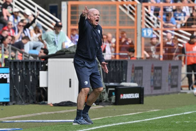 Coach Uwe Rösler VfL Bochum 09 05 2026, Football 2 Bundesliga, Season 2025 2026, 33 Matchday, VfL Bochum Hannover 96 1 1 DFL regulations prohibit any use of photographs as image sequences and or quasi video Bochum Vonovia Ruhrstadion Nordrhein Westfalen Germany Team2