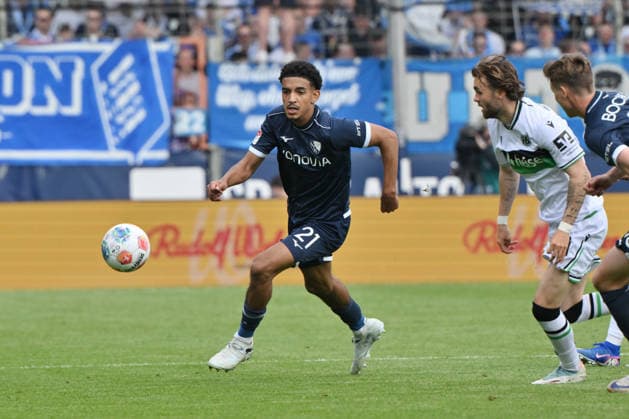 Francis Onyeka VfL Bochum 09 05 2026, Football 2 Bundesliga, Season 2025 2026, 33 Matchday, VfL Bochum Hannover 96 1 1 DFL regulations prohibit any use of photographs as image sequences and or quasi video Bochum Vonovia Ruhrstadion Nordrhein Westfalen Germany Team2