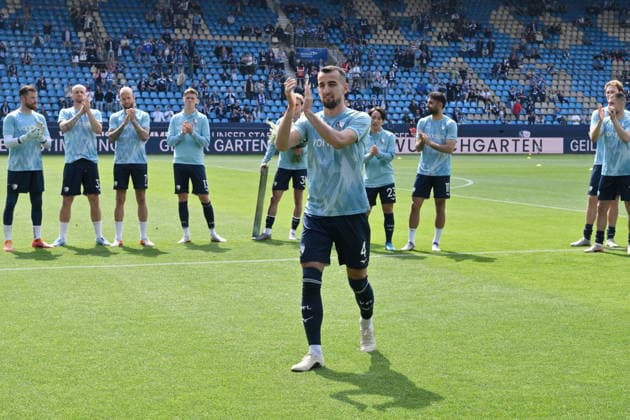 Erhan Masovic VfL Bochum was officially adopted before the match 09 05 2026, Football 2 Bundesliga, Season 2025 2026, 33 Matchday, VfL Bochum Hannover 96 1 1 DFL regulations prohibit any use of photographs as image sequences and or quasi video Bochum Vonovia Ruhrstadion Nordrhein Westfalen Germany Team2