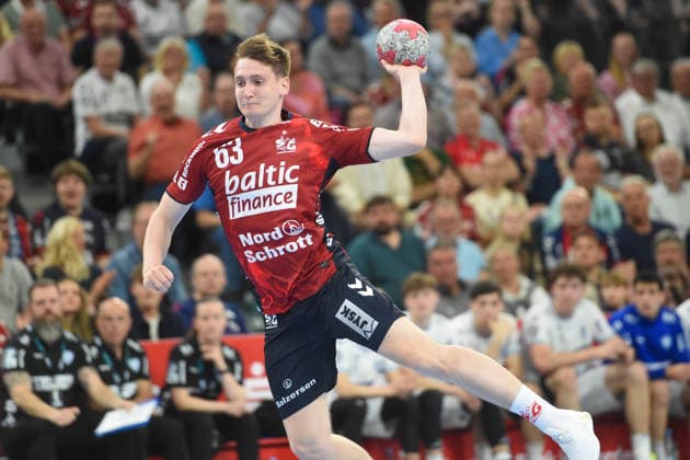 Handball I Men I Season 2025 2026 I Bundesliga I 31 Matchday I SG Flensburg Handewitt TBV Lemgo I 09 05 2026 Domen Novak 63, SG Flensburg Handewitt Copyright: xLobeca JanxKirschnerx