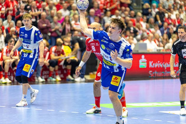 DAIKIN Handball Bundesliga, Kassel, MT Melsungen vs ThSV Eisenach, Rothenbach Halle Kassel 09 05 2026 DAIKIN Handball Bundesliga, Kassel, Germany 09 05 2026 Felix Aellen ThSV Eisenach, 22 on the ball, Handball BundesligaL, Match of MT Melsungen vs ThSV Eisenach, Rothenbach Halle Kassel Copyright: xBEAUTIFULxSPORTS Freudensteinx