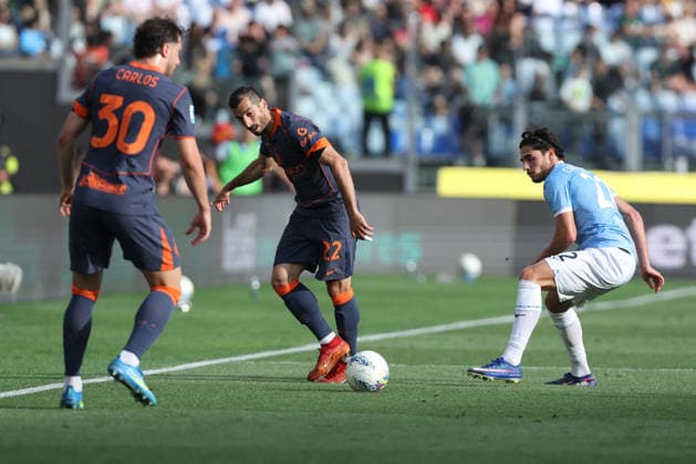 CALCIO - Serie A - SS Lazio vs Inter - FC Internazionale Photo by IPA ABACAPRESS.COM84519999 - Frosinone, Italy - May 8, 2026: Henrikh Mkhitaryan (Midfielder) of FC Internazionale, Matteo Cancellieri (winger) of SS Lazio seen in action during the Serie BKT 2025-2026 match day 38 between Frosinone Calcio vs Mantova 1911 at Benito Stirpe stadium. Rome Italy  Copyright: xIPAxSport ABACAx