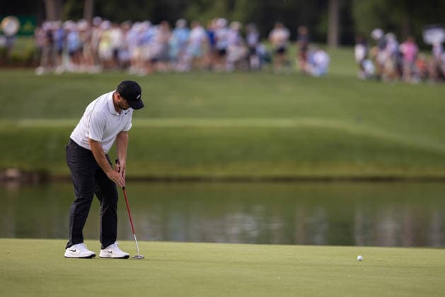 2026 Truist Championship: Third Round May 09 May 9, 2026: Alex Fitzpatrick putts for birdie on the seventeenth hole during the third round of the 2026 Truist Championship at Quail Hollow Club in Charlotte, NC. (Scott Kinser CSM) (Credit Image: Â Scott Kinser Cal Media) Charlotte Nc United States EDITORIAL USE ONLY Copyright: xx ZUMA-20260509_zma_c04_037.jpg ScottxKinserx csmphotothree490077