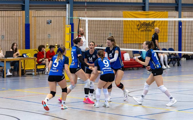 TSV GA Stuttgart cheering Barock Volleys MTV Ludwigsburg vs TSV GA Stuttgart, Volleyball,VLW Pokal Damen,Finale, Saison 2025 2026, 09 05 2026, Barock Volleys MTV Ludwigsburg vs TSV GA Stuttgart, Volleyball,VLW Pokal Damen,Finale, Saison 2025 2026, 09 05 2026 Aalen Waldhausen Copyright: xEibner-Pressefoto DavidexDixGiovx EP_DGI