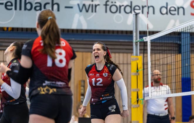 Andjela Jovanovic Barock Volleys MTV Ludwigsburg, 12 at cheering Barock Volleys MTV Ludwigsburg vs TSV GA Stuttgart, Volleyball,VLW Pokal Damen,Finale, Saison 2025 2026, 09 05 2026, Barock Volleys MTV Ludwigsburg vs TSV GA Stuttgart, Volleyball,VLW Pokal Damen,Finale, Saison 2025 2026, 09 05 2026 Aalen Waldhausen Copyright: xEibner-Pressefoto DavidexDixGiovx EP_DGI