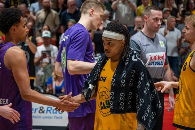 Gian Bahattin Aydinoglu Bozic Estriche Knights Kirchheim, 04 , GER, Bozic Estriche Kirchheim Knights vs BG Goettingen, BARMER 2 Basketball Bundesliga, PlayOffs Quarterfinals 2 Matchday, Season 2025 2026, 09 05 2026 GER, Bozic Estriche Kirchheim Knights vs BG Goettingen, BARMER 2 Basketball Bundesliga, PlayOffs Quarterfinals 2 Matchday, Season 2025 2026, 09 05 2026 Kirchheim unter Teck Copyright: xEibner-Pressefoto SilasxKunzx EP_SKZ