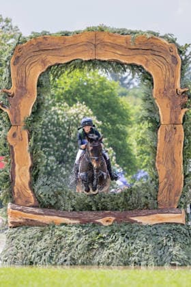 Mars Badminton Horse Trials, Badminton Estate, Gloucestershire, UK - 09 May 2026 Lucy Latta (IRL) and RCA Patron Saint during the cross-country phase at Badminton Horse Trials Little Badminton Badminton Estate Gloucestershire GBR, UK NEWSPAPERS OUT Copyright: xEllixBirchx