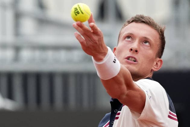 Jiri Lehecka of Czech Republic during the match against Casper Ruud of Norway at the Internazionali BNL d Italia 2026 tennis tournament at Foro Italico in Rome (Italy) on May, 10, 2026. AntoniettaxBaldassarre