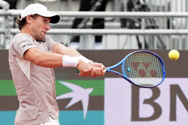 Casper Ruud of Norway during the match against Jiri Lehecka of Czech Republic at the Internazionali BNL d Italia 2026 tennis tournament at Foro Italico in Rome (Italy) on May, 10, 2026. AntoniettaxBaldassarre