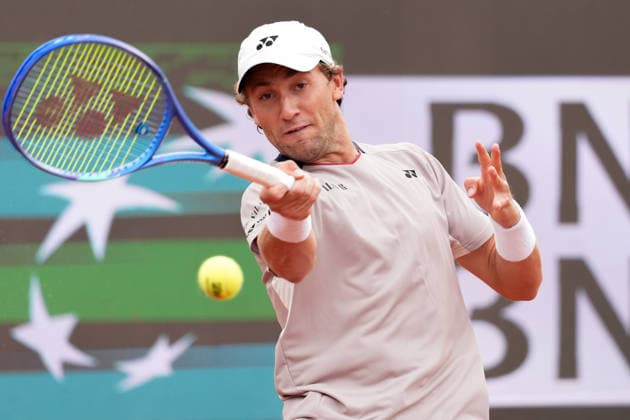 Casper Ruud of Norway during the match against Jiri Lehecka of Czech Republic at the Internazionali BNL d Italia 2026 tennis tournament at Foro Italico in Rome (Italy) on May, 10, 2026. AntoniettaxBaldassarre
