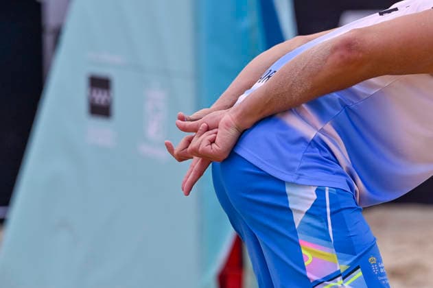 May 10, 2026, Madrid, Madrid, Spain: NATHAN MATOS of Spain and PABLO PEREZ SUAREZ of Spain celebrates during the men s Quarterfinals match between the Lithuania national team, Nationalteam and the Spanish national team, held at the Beach Pro Tour Futures Madrid 2026 at the Parque Deportivo Puerta de Hierro on May 9, 2026, in Madrid, Spain. Madrid Spain - ZUMAc312 20260510_zsp_c312_121 Copyright: xOscarxManuelxSanchezx