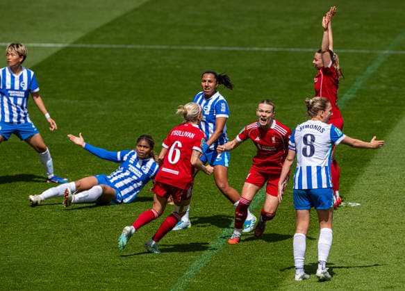 Football - Women™s FA Cup - Semi-Final - Liverpool FC Women v Brighton & Hove Albion FC Women ST HELENS, ENGLAND - Sunday, May 10, 2026: Liverpool s Beata Olsson celebrates after scoring the second goal during the Women™s FA Cup Semi-Final match between Liverpool FC Women and Brighton & Hove Albion FC Women at the St Helens Stadium. (Photo by David Rawcliffe Propaganda) ST HELENS St Helens Stadium MERSEYSIDE ENGLAND  Copyright: xPropagandaxPhotoxAgencyx P2026-05-10-Liverpool_W_Brighton_W-24