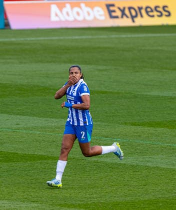 Football - Women™s FA Cup - Semi-Final - Liverpool FC Women v Brighton & Hove Albion FC Women ST HELENS, ENGLAND - Sunday, May 10, 2026: Brighton & Hove Albion s Manuela Vanegas celebrates after scoring her side s first goal to make the score 2-1 during the Women™s FA Cup Semi-Final match between Liverpool FC Women and Brighton & Hove Albion FC Women at the St Helens Stadium. (Photo by David Rawcliffe Propaganda) ST HELENS St Helens Stadium MERSEYSIDE ENGLAND  Copyright: xPropagandaxPhotoxAgencyx P2026-05-10-Liverpool_W_Brighton_W-35