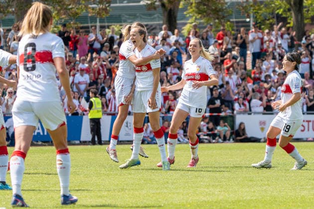 Goal for 1 0 for VfB Stuttgart, Goal scorer GER, VfB Stuttgart Women vs VfL Wolfsburg II, Football, 2 Womens Bundesliga, 25 Matchday, 2025 2026 Season, 10 085 2026, GER, VfB Stuttgart Women vs VfL Wolfsburg II, Football, 2 Womens Bundesliga, 25 Matchday, 2025 2026 Season, 10 085 2026, Stuttgart Copyright: xEibner-Pressefoto EdwardxCheungx EP_ECG