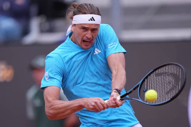 Alexander Zverev (GER) during the match between Alexander Zverev (GER) vs Alexander Blockx (BEL) at the Italian Open in Rome, Sunday, May 10, 2026. (Alfredo Falcone LaPresse)  Copyright: xAlfredoxFalcone LaPressex