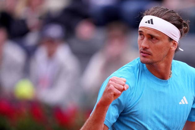 Alexander Zverev (GER) during the match between Alexander Zverev (GER) vs Alexander Blockx (BEL) at the Italian Open in Rome, Sunday, May 10, 2026. (Alfredo Falcone LaPresse)  Copyright: xAlfredoxFalcone LaPressex