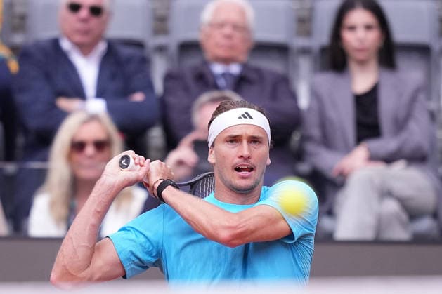 Alexander Zverev (GER) during the match between Alexander Zverev (GER) vs Alexander Blockx (BEL) at the Italian Open in Rome, Sunday, May 10, 2026. (Alfredo Falcone LaPresse)  Copyright: xAlfredoxFalcone LaPressex