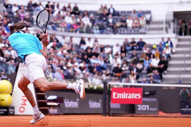 Alexander Zverev (GER) during the match between Alexander Zverev (GER) vs Alexander Blockx (BEL) at the Italian Open in Rome, Sunday, May 10, 2026. (Alfredo Falcone LaPresse)  Copyright: xAlfredoxFalcone LaPressex