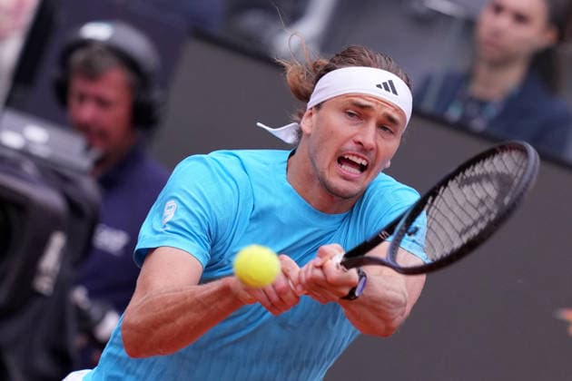 Alexander Zverev (GER) during the match between Alexander Zverev (GER) vs Alexander Blockx (BEL) at the Italian Open in Rome, Sunday, May 10, 2026. (Alfredo Falcone LaPresse)  Copyright: xAlfredoxFalcone LaPressex