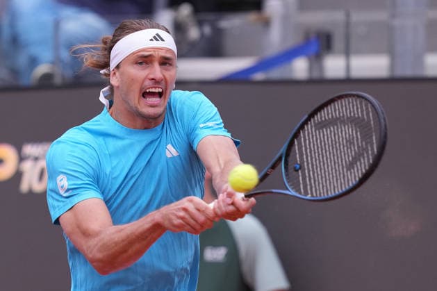 Alexander Zverev (GER) during the match between Alexander Zverev (GER) vs Alexander Blockx (BEL) at the Italian Open in Rome, Sunday, May 10, 2026. (Alfredo Falcone LaPresse)  Copyright: xAlfredoxFalcone LaPressex