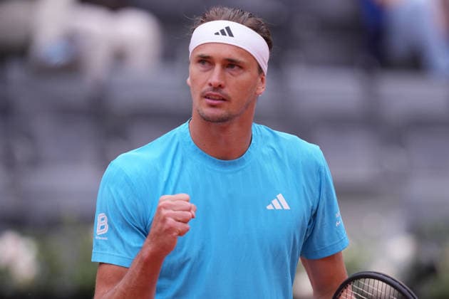 Alexander Zverev (GER) during the match between Alexander Zverev (GER) vs Alexander Blockx (BEL) at the Italian Open in Rome, Sunday, May 10, 2026. (Alfredo Falcone LaPresse)  Copyright: xAlfredoxFalcone LaPressex