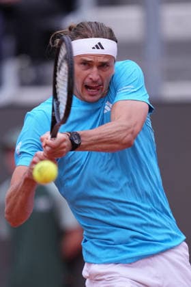 Alexander Zverev (GER) during the match between Alexander Zverev (GER) vs Alexander Blockx (BEL) at the Italian Open in Rome, Sunday, May 10, 2026. (Alfredo Falcone LaPresse)  Copyright: xAlfredoxFalcone LaPressex