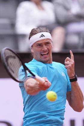 Alexander Zverev (GER) during the match between Alexander Zverev (GER) vs Alexander Blockx (BEL) at the Italian Open in Rome, Sunday, May 10, 2026. (Alfredo Falcone LaPresse)  Copyright: xAlfredoxFalcone LaPressex