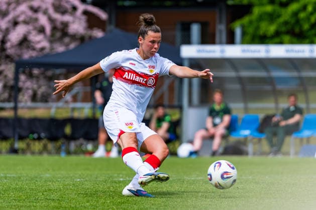 2 Womens Bundesliga VfB Stuttgart vs Vfl Wolfsburg II 10 05 2026 Stuttgart, GERMANY 10 May 2026 Nicole Billa VfB Stuttgart, 26 on 3 1 goal during the match between VfB Stuttgart and Vfl Wolfsburg II on matchday 25 of the 2 Womens Bundesliga at the PSV Stuttgart sports ground Copyright: xBEAUTIFULxSPORTS Steinx