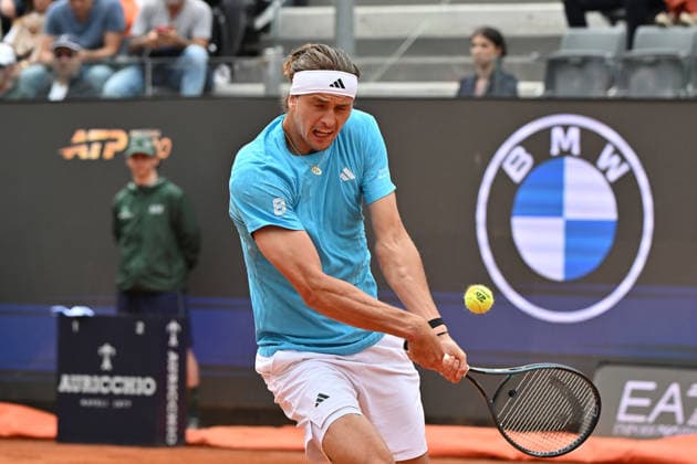 RECORD DATE NOT STATED 8th May 2026, Foro Italico, Rome, Italy; Italian Open Tennis, Day 5; Alexander Zverev GER in action during men s singles match AllShotLive