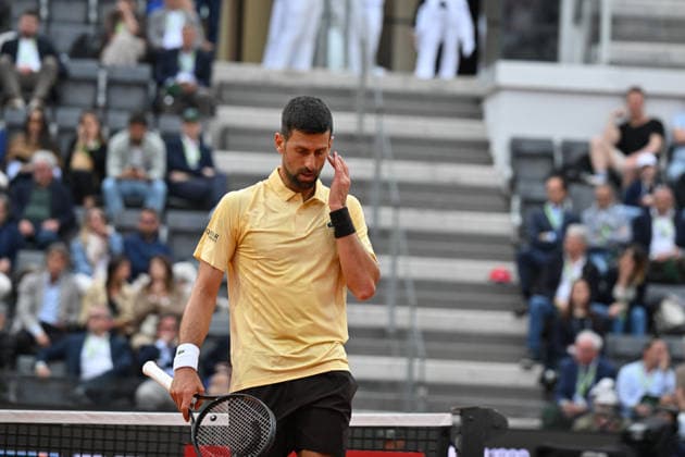 RECORD DATE NOT STATED 8th May 2026, Foro Italico, Rome, Italy; Italian Open Tennis, Day 5; Novak Djokovic SRB in action during men s singles match AllShotLive