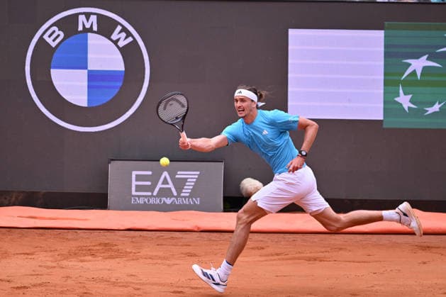 IPA84542090 - Alexander Zverev of Germany competes against Alexander Blockx of Belgium during the Internazionali BNL d Italia Day Six at Foro Italico on May 10, 2026 in Rome, Italy.  Copyright: xDomenicoxCippitelli IPAxSportx xx 84542090