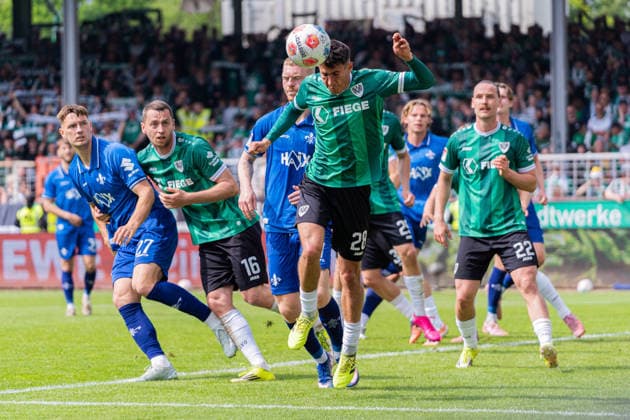Münster, Germany 10 May 2026 2 BL 2025 2026 Sp 33 SC Preußen Münster vs SV Darmstadt 98 In picture Marco Meyerhoefer PRM DFL DFB regulations prohibit any use of photographs as image sequences and or quasi video LVM Preussenstadion Nordrhein Westfalen Copyright: xFotostandx xKruczynskix