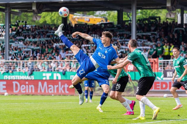 Münster, Germany 10 May 2026 2 BL 2025 2026 Sp 33 SC Preußen Münster vs SV Darmstadt 98 In the picture from left in a duel Bartosz Bialek Darmstadt and Torge Paetow PRM DFL DFB regulations prohibit any use of photographs as image sequences and or quasi video LVM Preussenstadion Nordrhein Westfalen Copyright: xFotostandx xKruczynskix