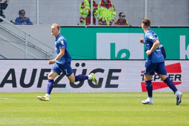 10 05 2026, xgrfx, Fußball 2 Bundesliga, Preußen Münster SV Darmstadt 98 v l Tor, Isac Lidberg zum 1 1 SV Darmstadt DFL DFB REGULATIONS PROHIBIT ANY USE OF PHOTOGRAPHS as IMAGE SEQUENCES and or QUASI VIDEO Münster