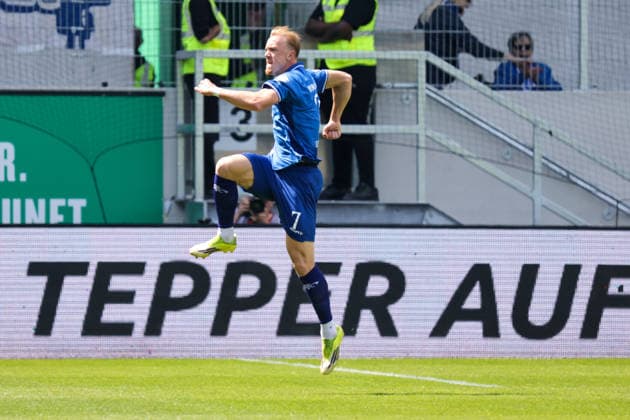 10 05 2026, xgrfx, Fußball 2 Bundesliga, Preußen Münster SV Darmstadt 98 v l Tor, Isac Lidberg zum 1 1 SV Darmstadt DFL DFB REGULATIONS PROHIBIT ANY USE OF PHOTOGRAPHS as IMAGE SEQUENCES and or QUASI VIDEO Münster