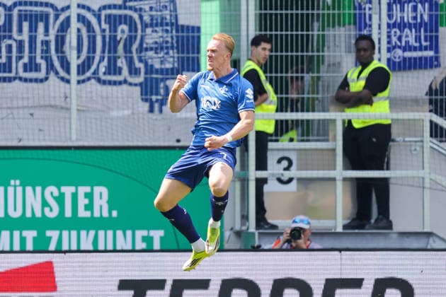 10 05 2026, xgrfx, Fußball 2 Bundesliga, Preußen Münster SV Darmstadt 98 v l Tor, Isac Lidberg zum 1 1 SV Darmstadt DFL DFB REGULATIONS PROHIBIT ANY USE OF PHOTOGRAPHS as IMAGE SEQUENCES and or QUASI VIDEO Münster
