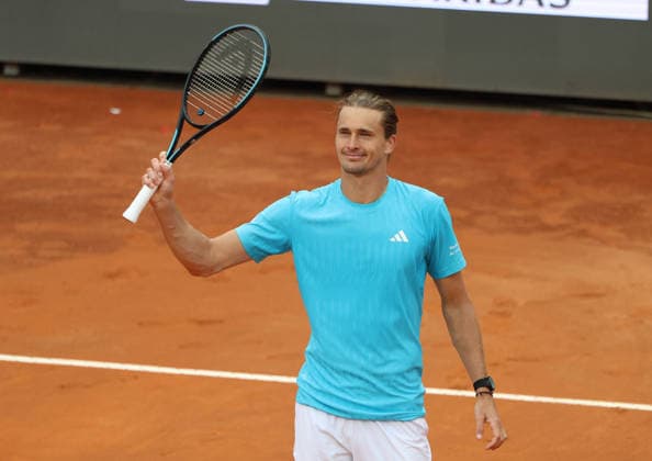 May 10, 2026, Rome, Lazio, Italy: ALEXANDER ZVEREV of Germany during the match against A. Blockx of Belgium in the third round of tennis tournament WTA, Tennis Damen 1000 Internazionali BNL Dâ€⠢Italia, Rome, Italy. Zverev won 6:1, 6:4. Tennis, Internazionali BNL Dâ€⠢Italia 2026 - Alexander Zverev Won 6:1, 6:4 - ZUMAc278 20260510_zsp_c278_012 Copyright: xMarcinxCholewinskix