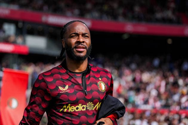 Eredivisie: Feyenoord Rotterdam v AZ Alkmaar Rotterdam - Raheem Sterling during the thirty-third competition round of the 2025 2026 Eredivisie season. The match is set between Feyenoord Rotterdam and AZ Alkmaar at De Kuip on 10 May 2026 in Rotterdam, The Netherlands. Copyright: xYannickxVerhoevenx