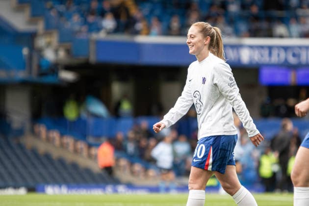Keira Walsh (30 Chelsea) warming up before the Adobe Women?s FA Cup Semi-Final match between Chelsea and Manchester City (Photo by Emily Bittarello SPP). Copyright: xEmilyxBittarellox xSPPx Sportspressphoto_SPR143847